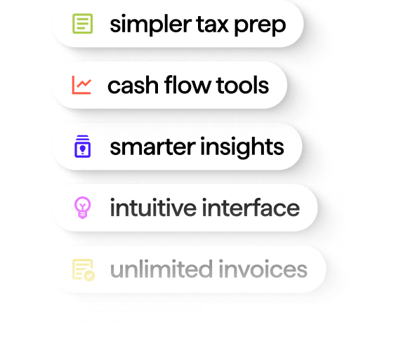 Feature tiles showing finance tools